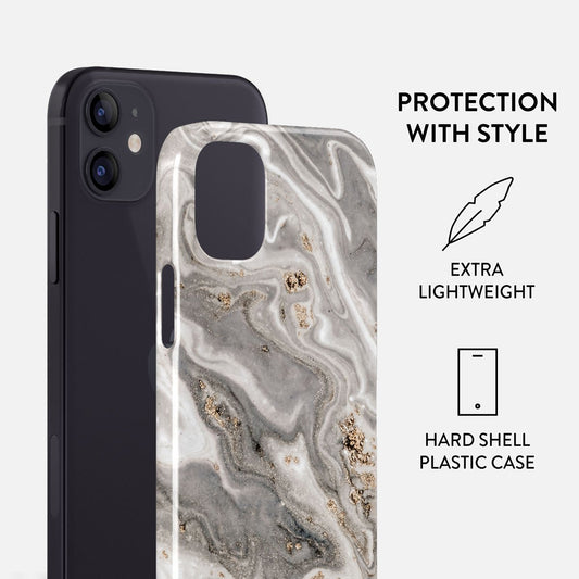 Snowstorm - Grey Marble iPhone 12 Mini Case