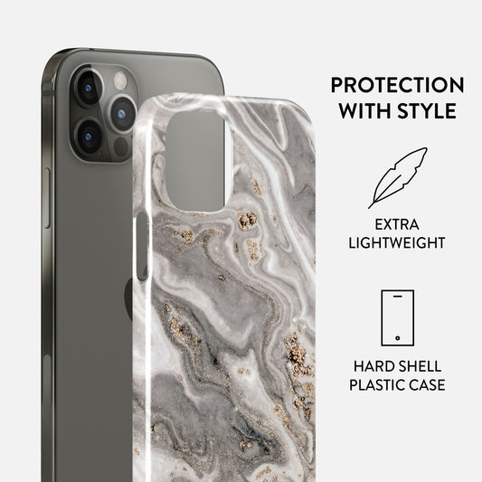 Snowstorm - Grey Marble iPhone 12 Pro Case