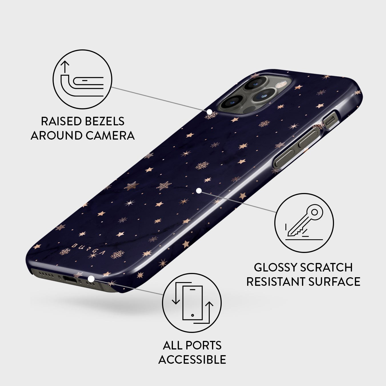 Midnight Kiss - Star iPhone 12 Pro Max Case