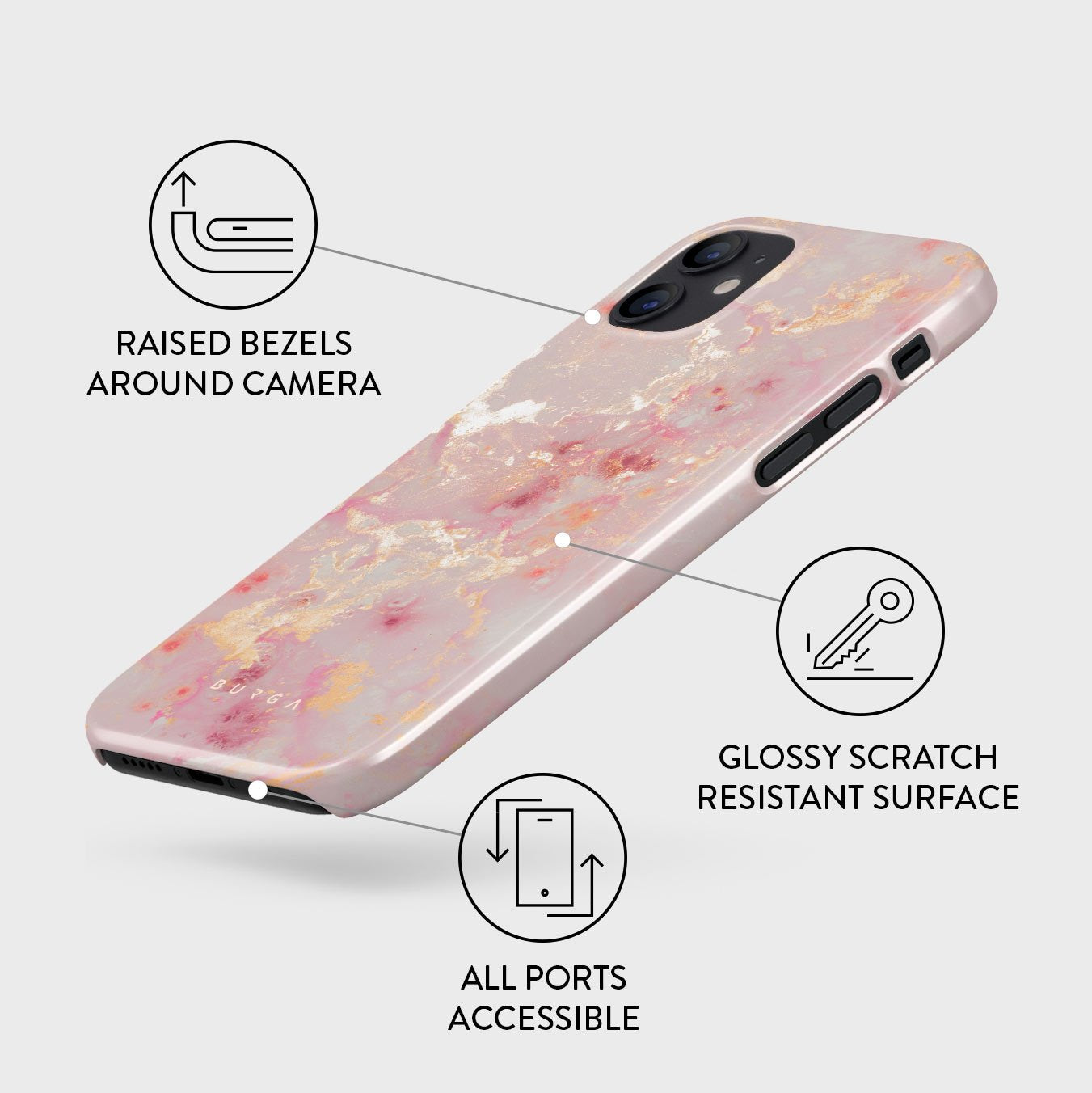 Golden Coral - Pink iPhone 12 Case