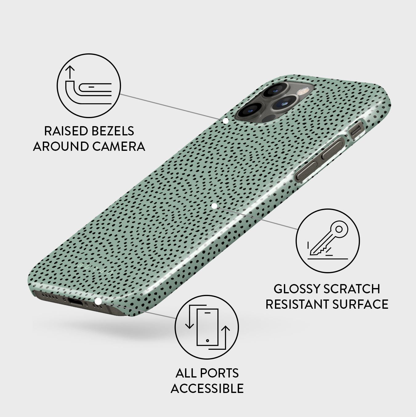 Mint Gelato - Dots iPhone 12 Pro Case
