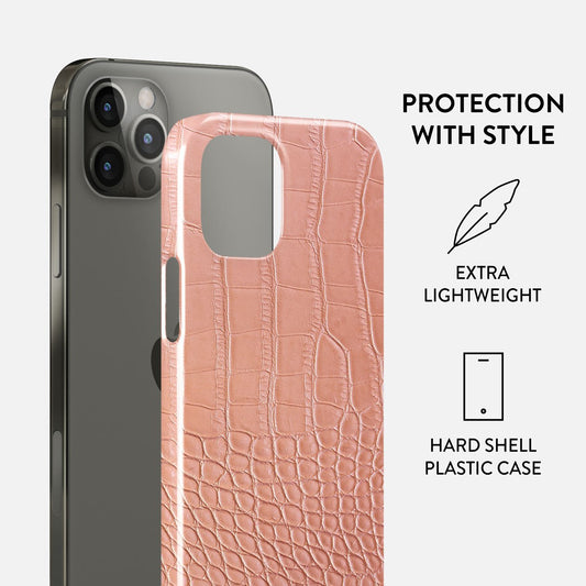 Pink Croco - iPhone 12 Pro Max Case