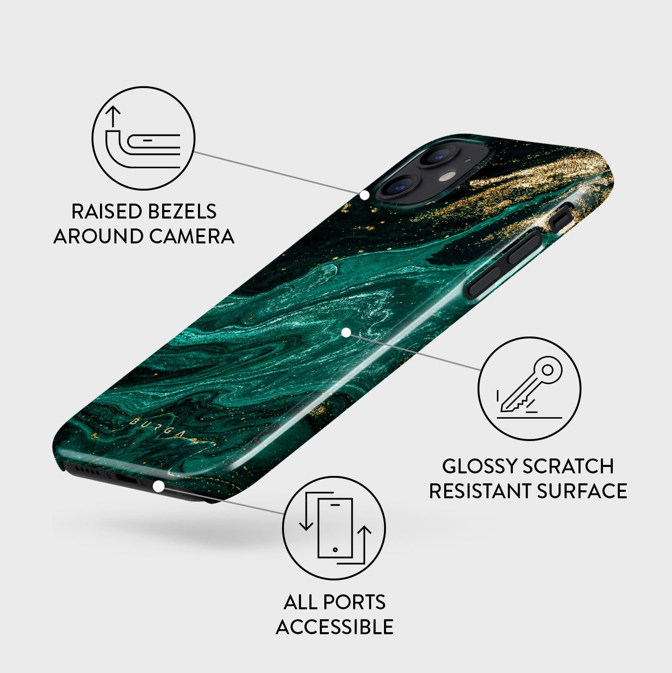 Emerald Pool - Elegant iPhone 12 Case