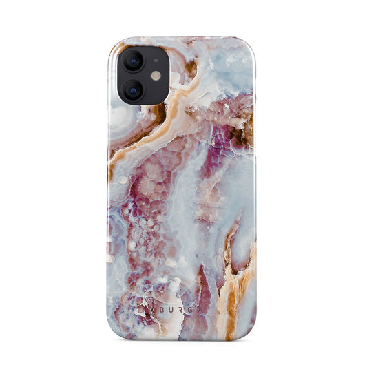 Frozen Leaves - Cute Marble iPhone 12 Case