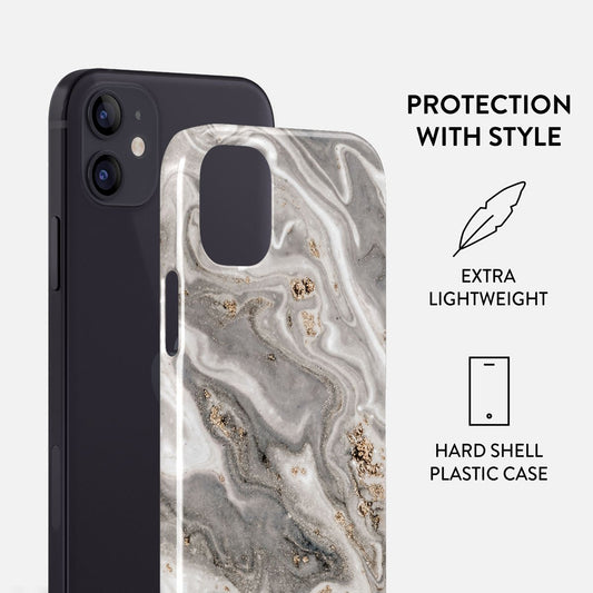 Snowstorm - Grey Marble iPhone 12 Case