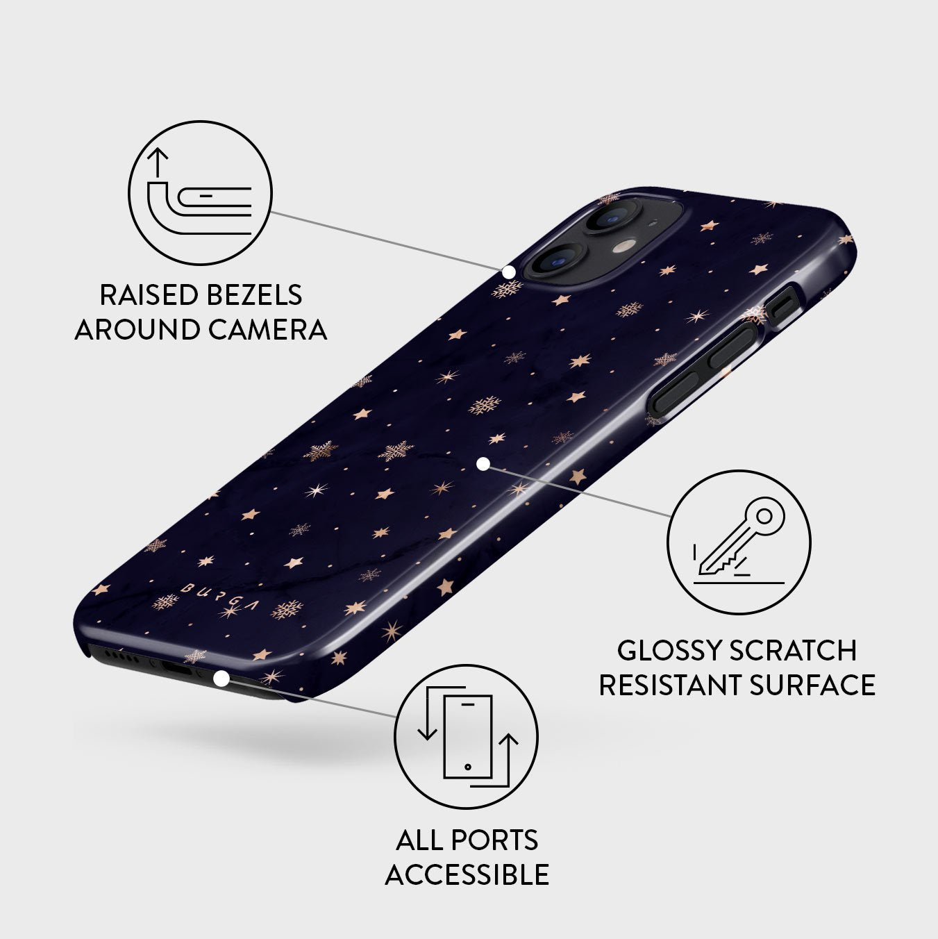 Midnight Kiss - Star iPhone 12 Mini Case