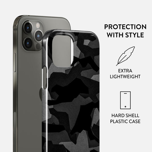 Night Black Camouflage - iPhone 12 Pro Case