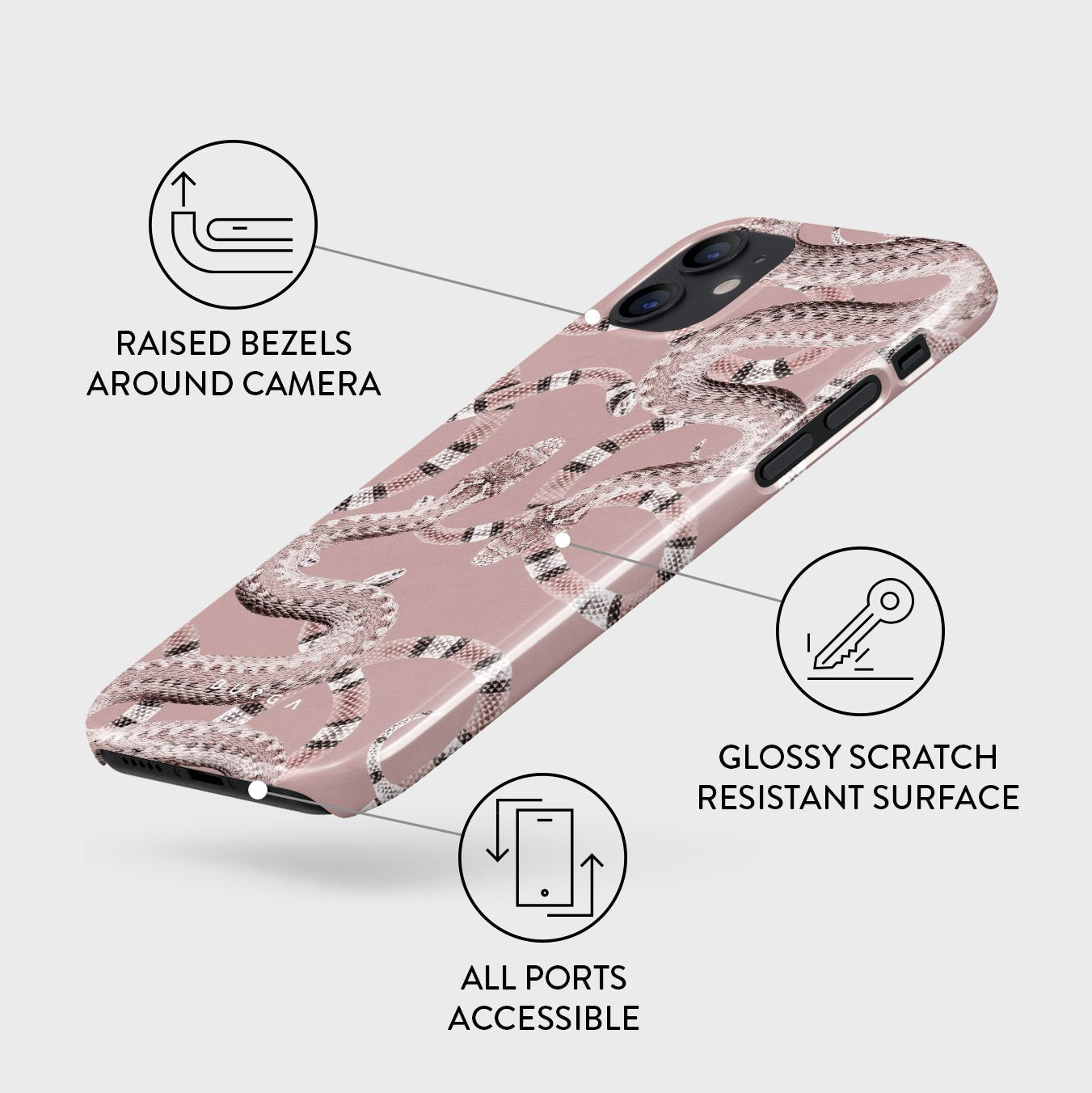 Poolside Glam - Snakes iPhone 12 Case