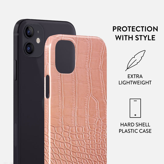 Pink Croco - iPhone 12 Mini Case