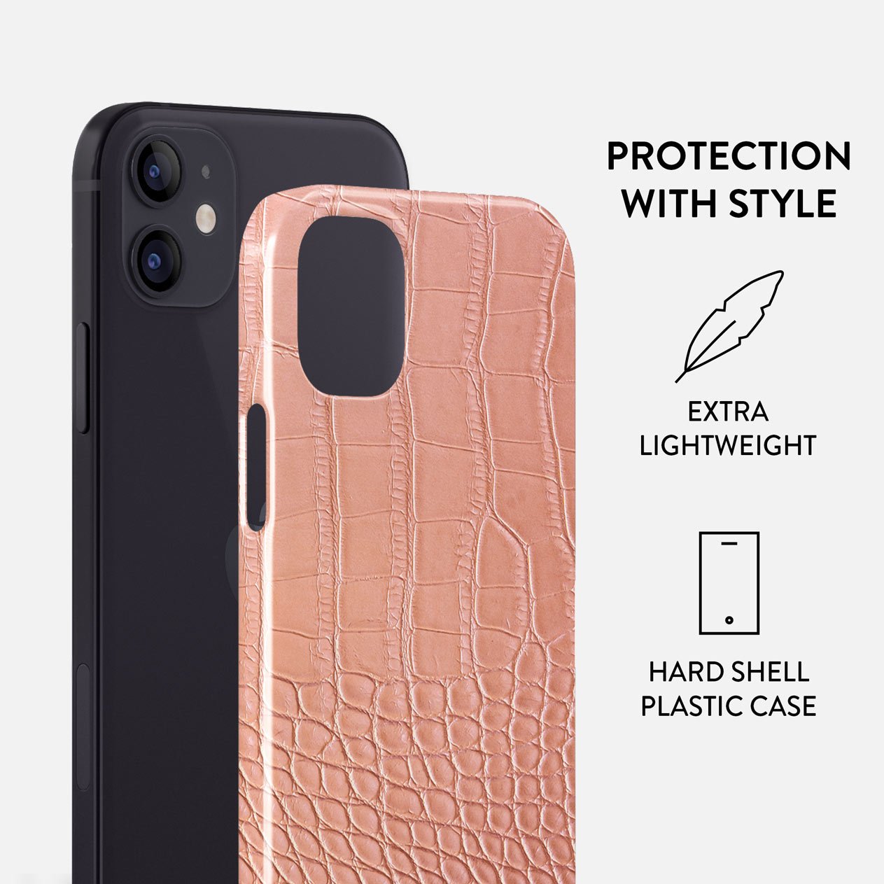 Pink Croco - iPhone 12 Case